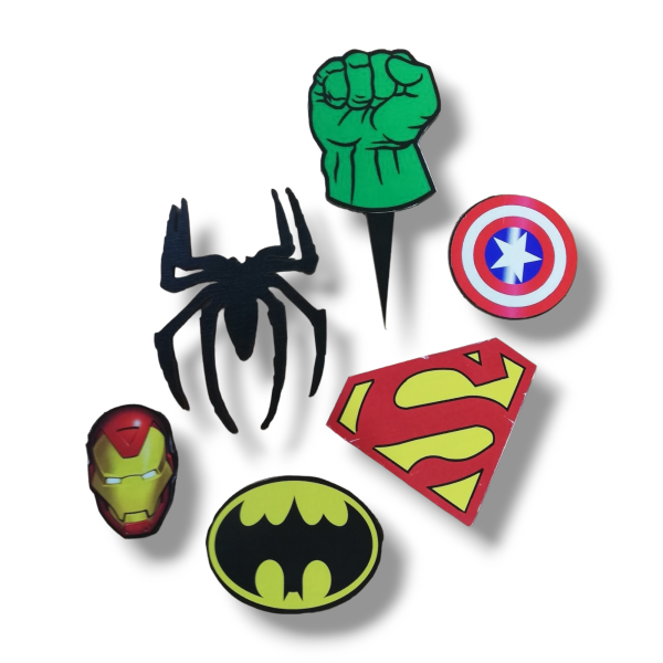 Cupcake toppers (cutout cardboard)  Avengers logos  For Discount