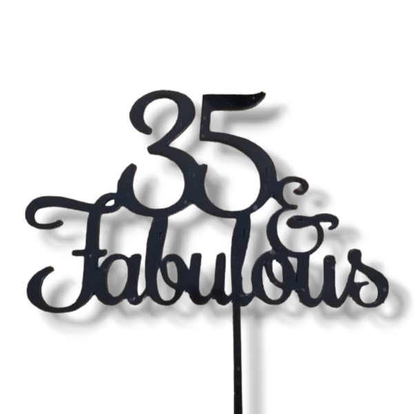 Acrylic topper (Black)   Age  & Fabulous  For Discount