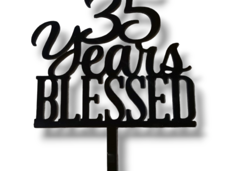 Acrylic topper (Black)   Number  years blessed  Hot on Sale