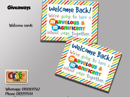 Welcome back cards Online Hot Sale