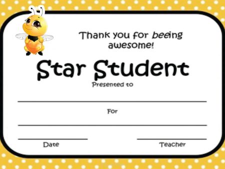 Bee theme star student For Sale