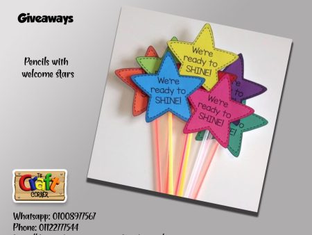 Pencils with welcome stars Online Hot Sale