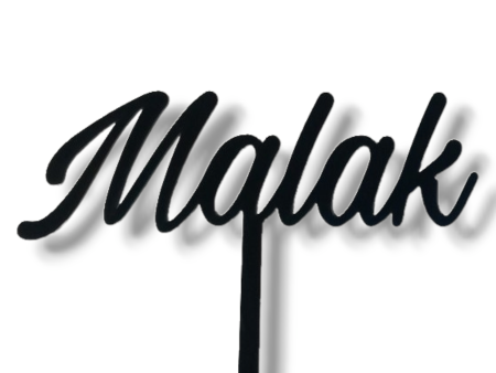 Acrylic topper (Black)  Name  Online now