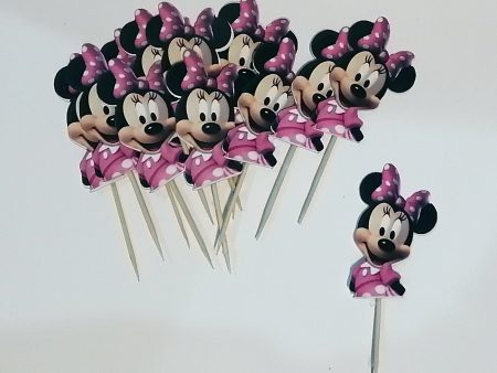 Cupcake toppers (cutout cardboard)  Minnie mouse  1 Cheap