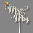 Wood topper (White)  Mr & Mrs  Discount