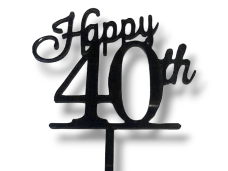 Acrylic topper (Black)  Happy  Age   Cheap