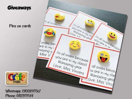 Emoji s pins on cards Online Sale