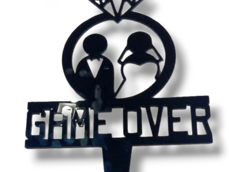 Acrylic topper (Black)  Game over  Fashion