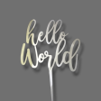 Wood topper (White)  Hello world  Online