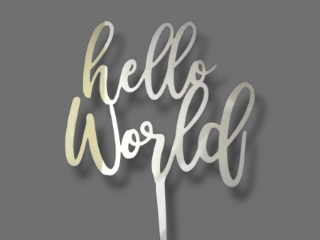 Wood topper (White)  Hello world  Online