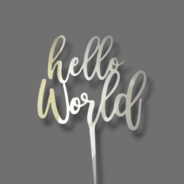 Wood topper (White)  Hello world  Online