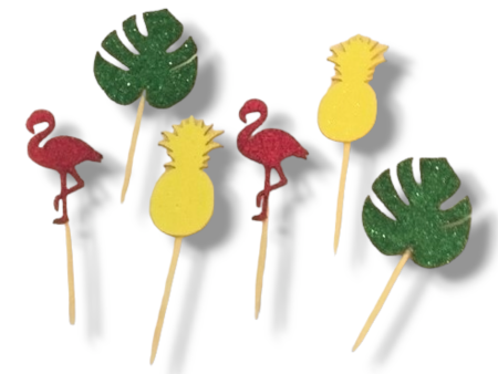 Cupcake toppers (foam)  tropical  Online Sale