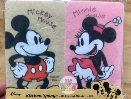 [Buy More and Save More] Japan Daiso - Mickey & Minnie Kitchen Sponge Supply