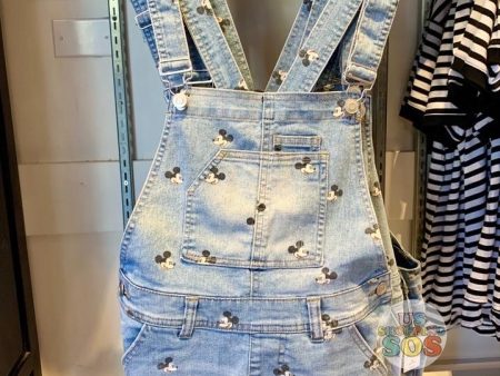 DLR - Her Universe Mickey Mouse All-Over-Print Denim Shortalls Sale