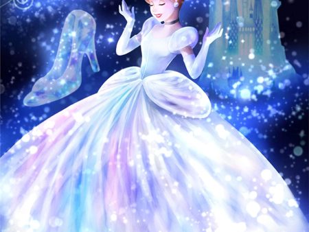 Japan Tenyo - Disney Puzzle - 266 Pieces Tight Series Stained Art - Twinkle Shower x Wrapped in Magic Light (Cinderella) For Discount