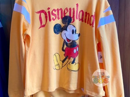 DLR - Mickey  Disneyland  Vintage Baseball Pullover (Adult) - Mango For Cheap