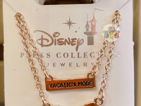 DLR - Disney Parks Jewelry - Mickey Ear Hat “Vacation Mode” Necklace (Gold) Supply