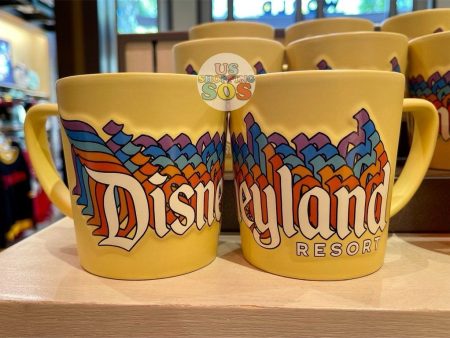 DLR - “Disneyland Resort” Retro Stack Logo Yellow Mug Discount