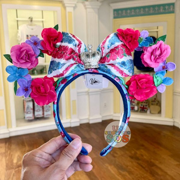 WDW - Epcot World Showcase United Kingdom - Minnie Rose Queen Ear Headband Online Hot Sale