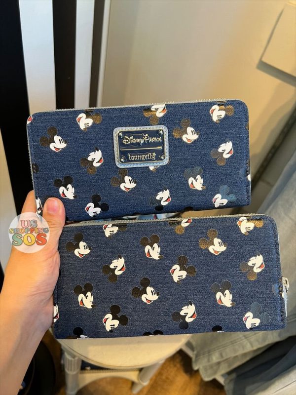 DLR - Loungefly Mickey Denim Long Wallet Fashion