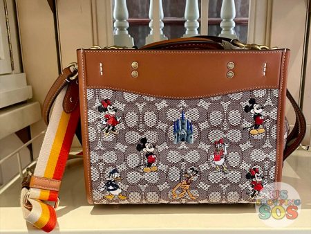 WDW - Coach Disney Parks Mickey & Friends Signature Jacquard Rogue 25 Shoulder Crossbody Bag For Sale