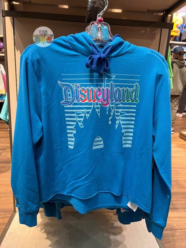 DLR - Fashion Hoodie Pullover - “Disneyland” Castle (Adult) (Blue) on Sale