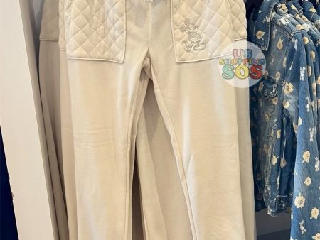 DLR - Mickey  Disneyland  Embroided Lounge Pants (Adult) - Cream Online