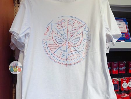 DLR - Graphic T-shirt - Spiderman Sketch White (Adult) Hot on Sale