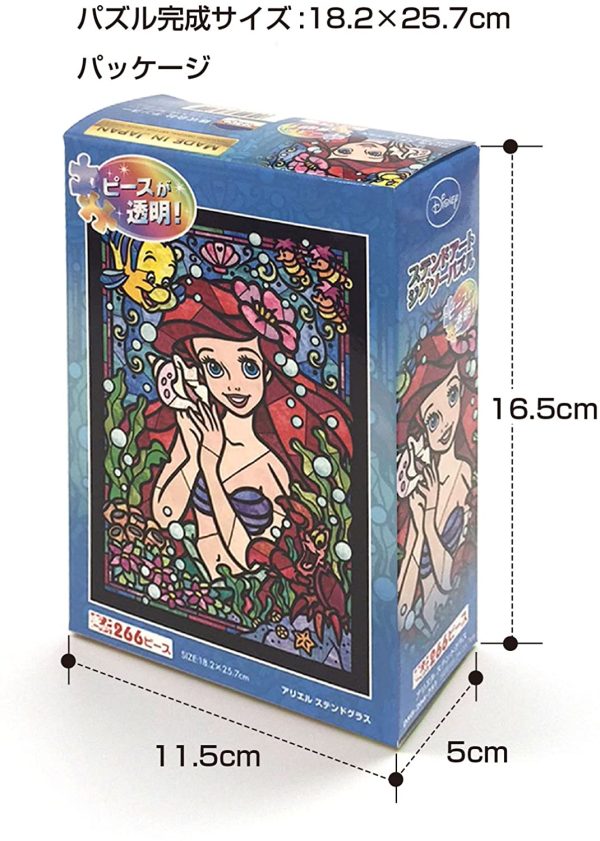 Japan Tenyo - Disney Puzzle - 266 Pieces Tight Series Stained Art - Stained Glass x Ariel Online Sale