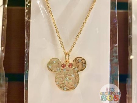 DLR - Arribas - Swarovski Crystal Minnie Mouse Icon Filigree Necklace Hot on Sale