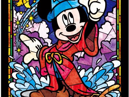 Japan Tenyo - Disney Puzzle - 266 Pieces Tight Series Stained Art - Stained Glass x Sorcerer Mickey Mouse Supply