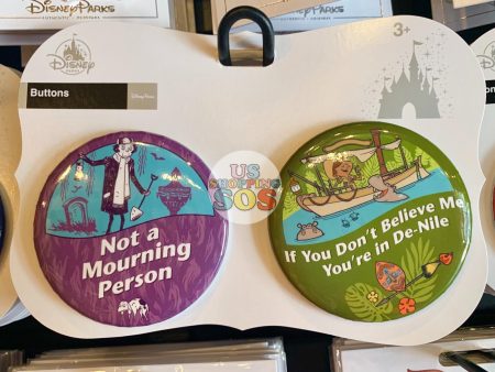 DLR - Button Badge Set - Haunted Mansion & Jungle Cruise For Cheap