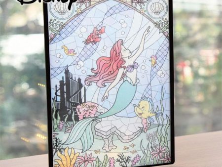 Japan Disney Collaboration - RT Disney Stained Glass Style Princess Cutting Board with Reversible Stand Online now