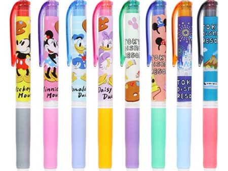 TDR - Mickey Mouse & Friends Retro Paint Design Collection x 8 Ballpoint Pens Set Online now