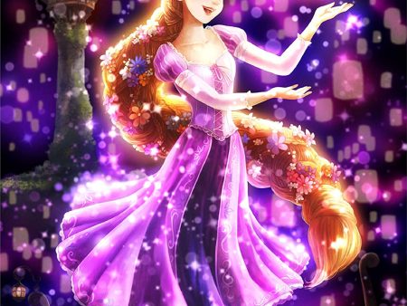 Japan Tenyo - Disney Puzzle - 266 Pieces Tight Series Stained Art - Twinkle Shower x A Dream in the Night Sky (Rapunzel) Fashion