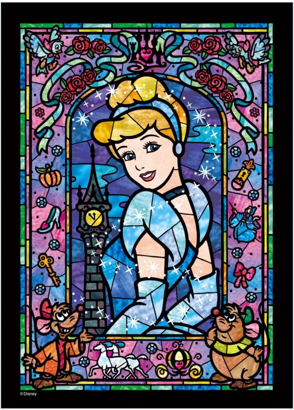 Japan Tenyo - Disney Puzzle - 266 Pieces Tight Series Stained Art - Stained Glass x Cinderella Cheap