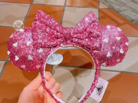 SHDL - Minnie Sweetheart Sequin Headband - Cherry Pink For Discount