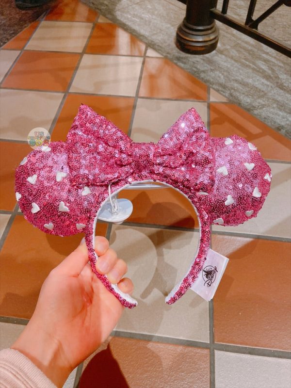 SHDL - Minnie Sweetheart Sequin Headband - Cherry Pink For Discount