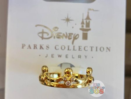 DLR - Disney Parks Jewelry - Swarovski Crystal Mickey Icon Crown Ring (Gold) Fashion