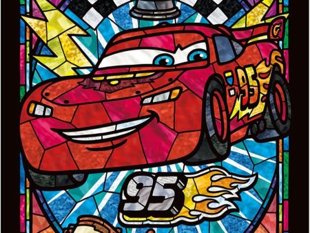 Japan Tenyo - Disney Puzzle - 266 Pieces Tight Series Stained Art - Stained Glass x Lightning McQueen Discount