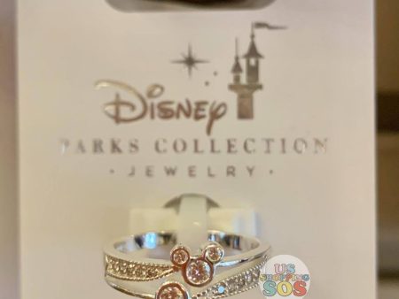 DLR - Disney Parks Jewelry -  Sterling Silver Mickey Double Crystal Icon Ring Fashion