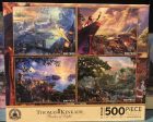 DLR - 4 x 500 Piece Disney Parks Puzzle by Thomas Kinkade - Peter Pan The Lion King Pinocchio The Jungle Book on Sale