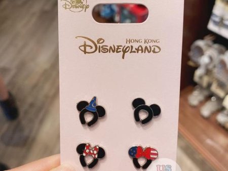 HKDL - Earrings Set x Mickey & Minnie Mouse Ear Headband Shaped Online Sale