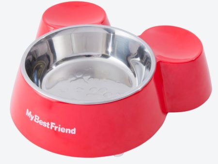 TDR - Mickey Mouse Head Shaped Pet Bowl (Color: Red) Fashion