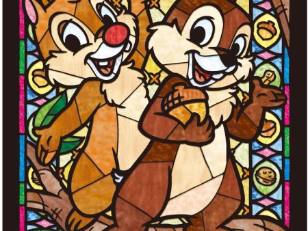 Japan Tenyo - Disney Puzzle - 266 Pieces Tight Series Stained Art - Stained Glass x Chip & Dale Hot on Sale