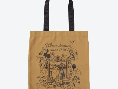 TDR - Tote Eco Bag ‘Tokyo Disney Resort’ (Color: Gold Brown) on Sale