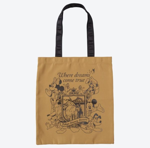 TDR - Tote Eco Bag ‘Tokyo Disney Resort’ (Color: Gold Brown) on Sale