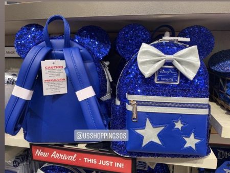 DLR - Wish Come True Blue 💙 - Loungefly Minnie Sequin Backpack Online Sale