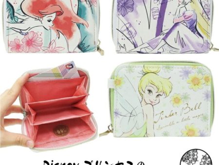 Japan Disney Collaboration - RT Ariel  Rapunzel  Tinkerbell Coin Purse on Sale