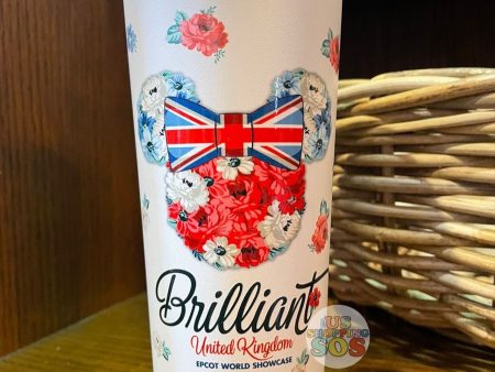 WDW - Epcot World Showcase United Kingdom - Minnie Royal Rose Stainless Steel Tumbler Supply